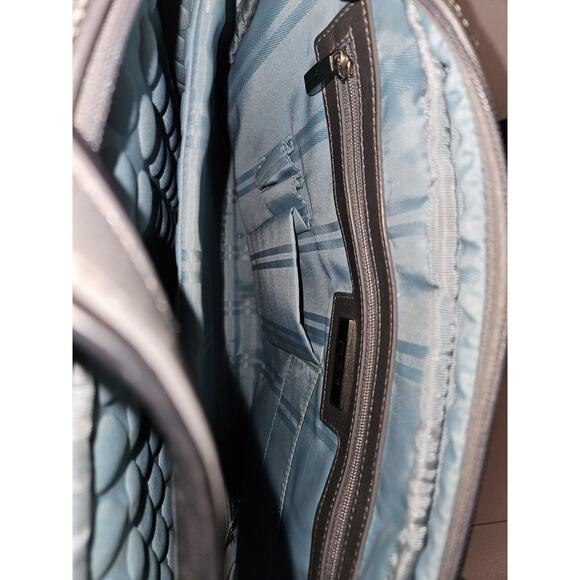 Tumi Ballistic Nylon Briefcase Messenger Bag A4 2way Gray 15x11x2 - Picture 12 of 13